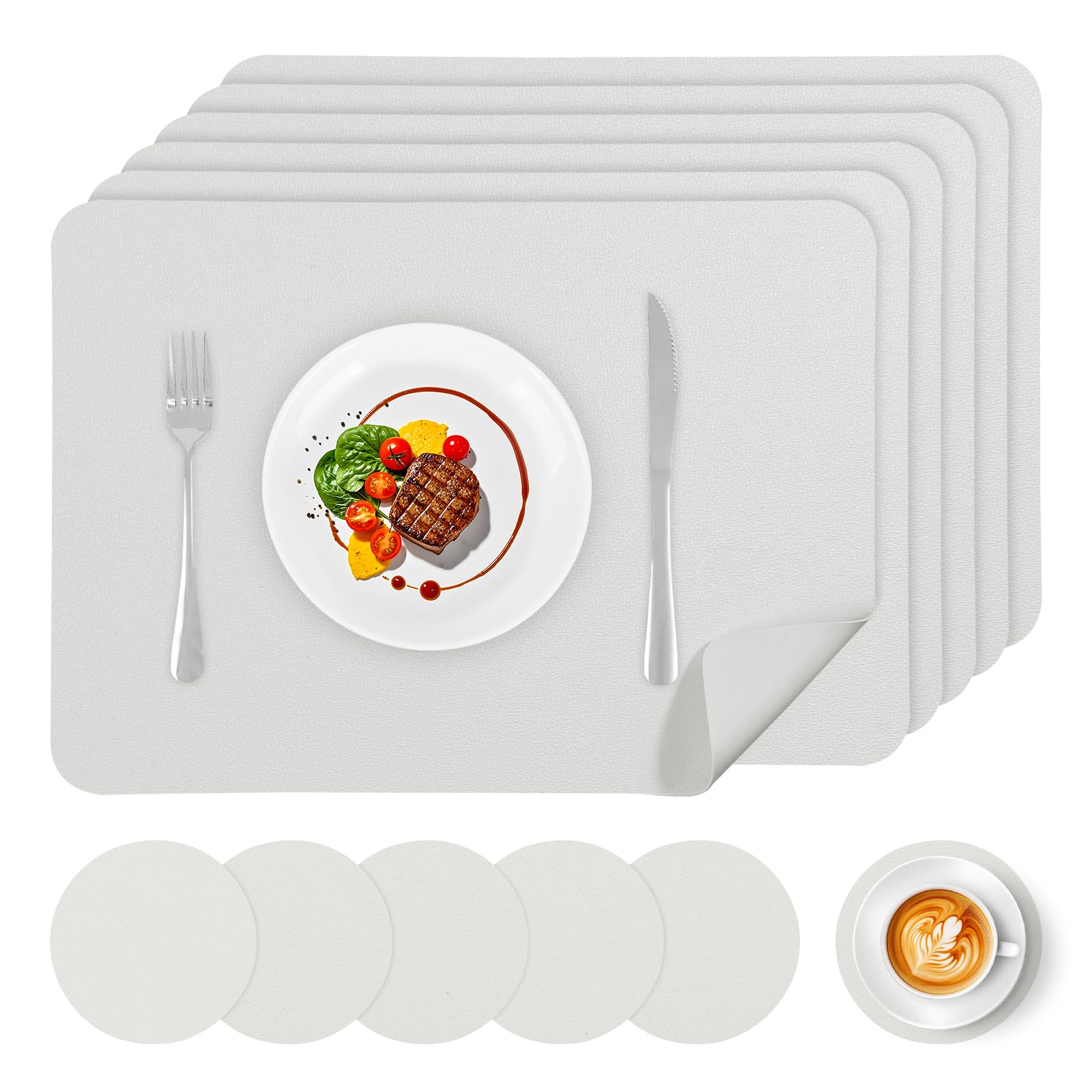 APLKER manteles de piel sintética, tacto suave para uso diario en mesa.