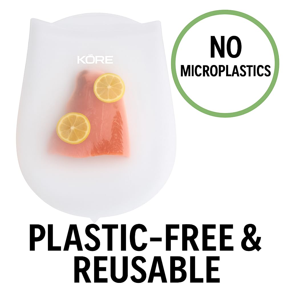 AppleKoreLiving bolsa en demostración de desplazamiento de agua para cocción uniforme.