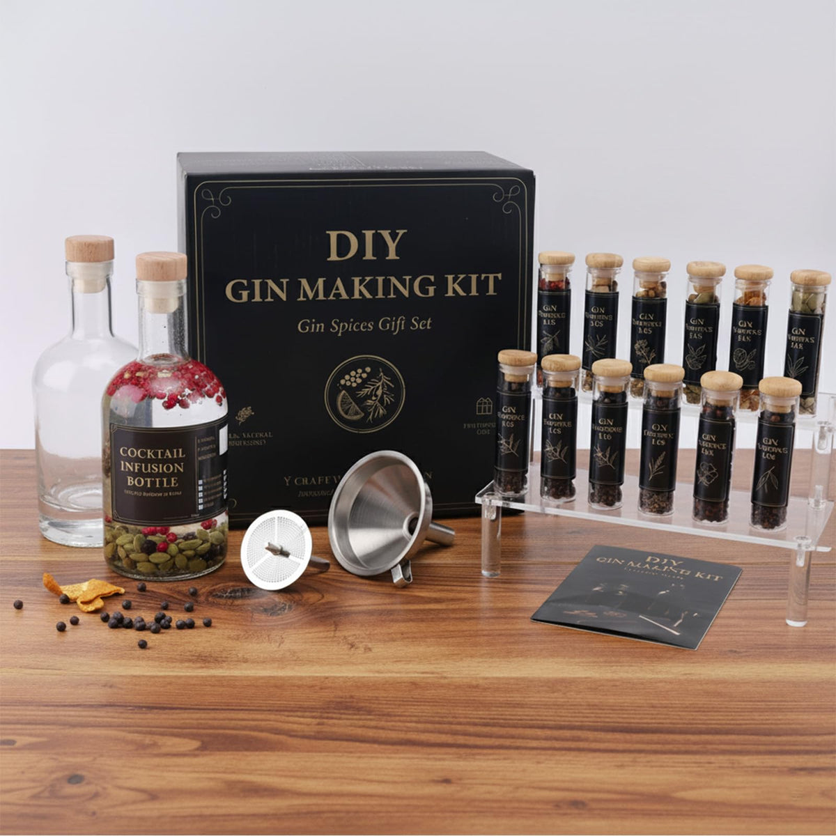 Kit de ginebra Apragaz con 12 botánicos para sabores únicos en casa.