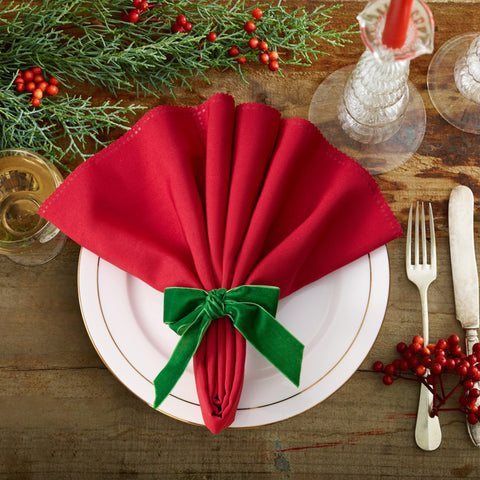 APTWOW adorno de mesa navideño, anillos para servilleta verde-terciopelo, mejora la ambientación.