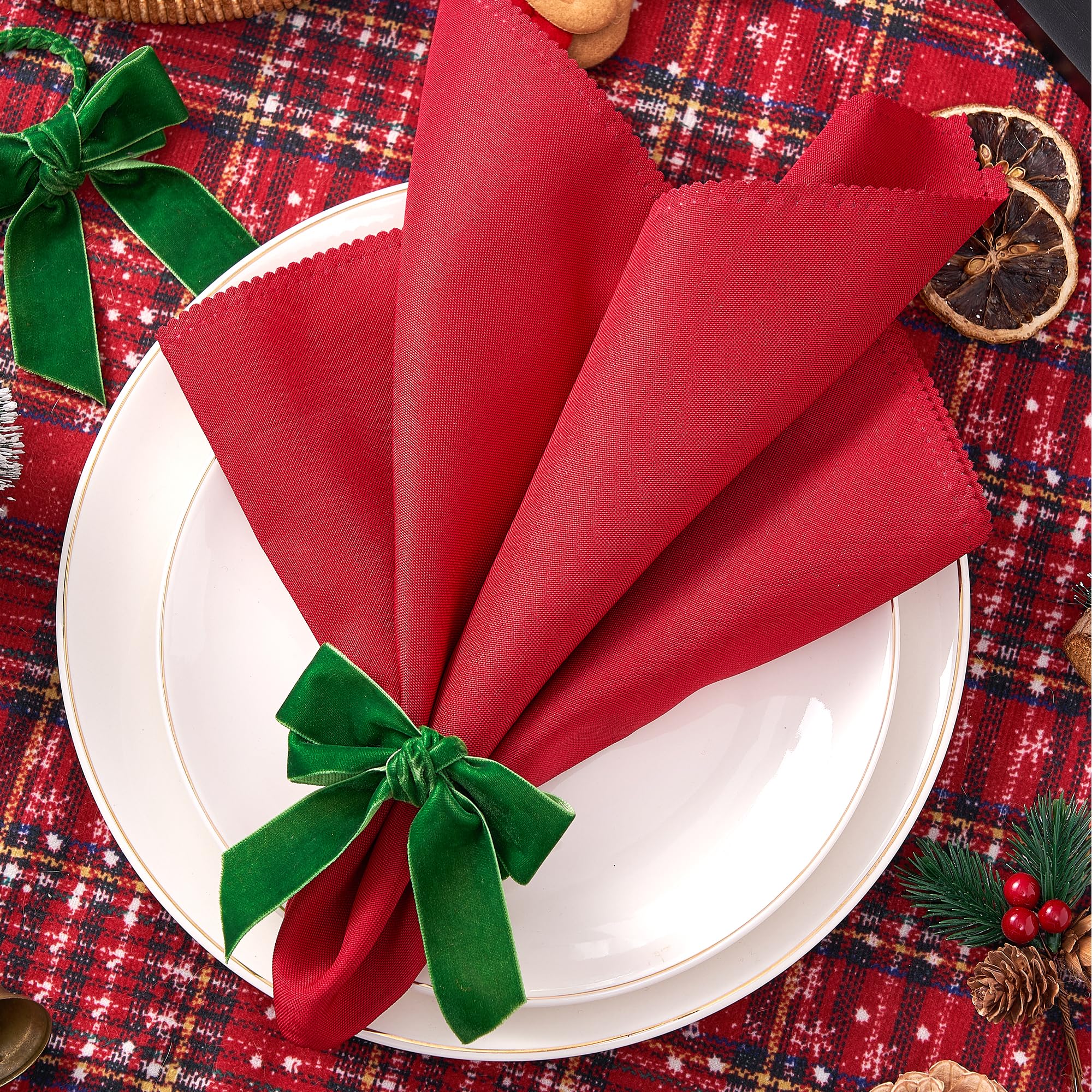 APTWOW aros para servilleta, lazo verde, añade elegancia a cenas festivas.