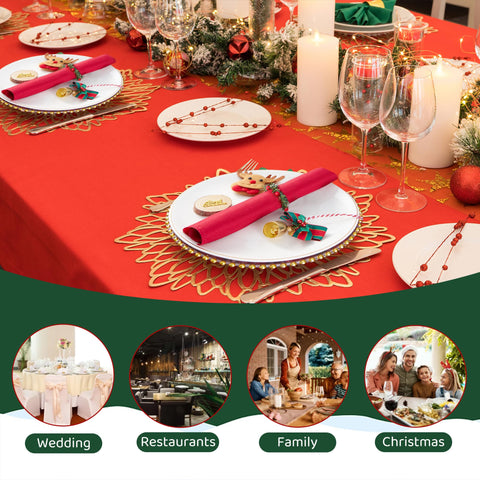 APTWOW Decoración de boda de invierno con anillos servilletero.