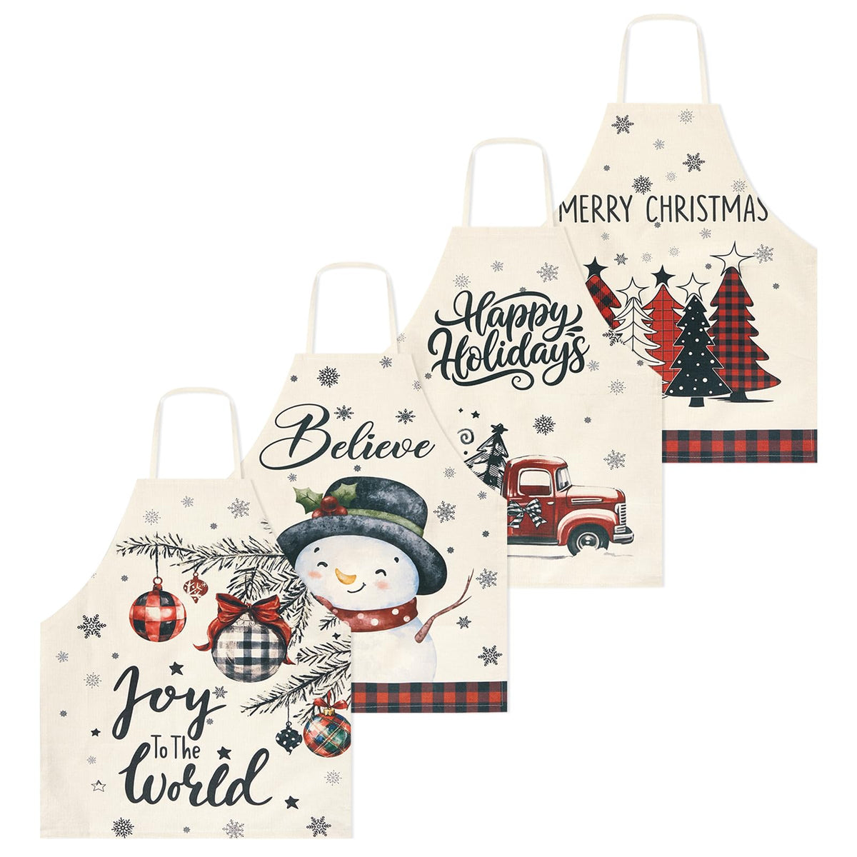 APUDWN delantal navideño con árbol, ideal para cocinar con estilo.