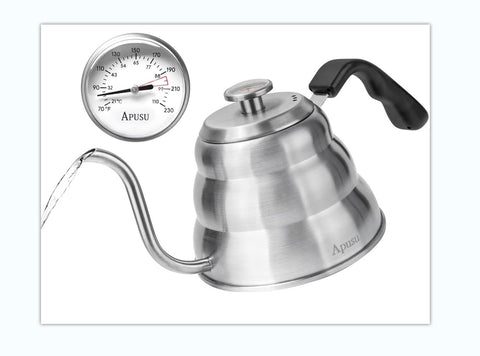 Apusu hervidor de vertido con termómetro para controlar la temperatura