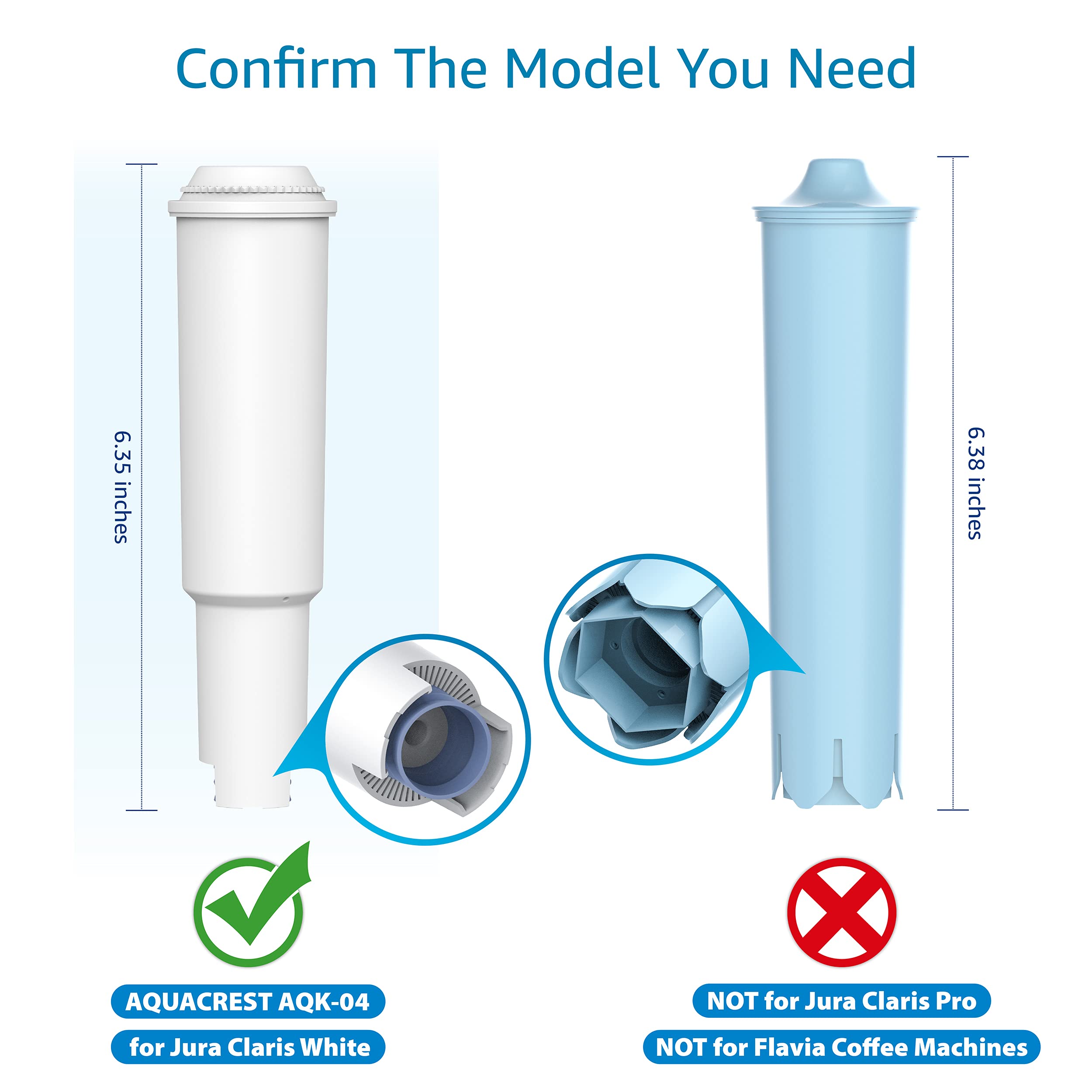 Filtro AQUA CREST para Jura J5: compatibilidad fiable y sabor constante.