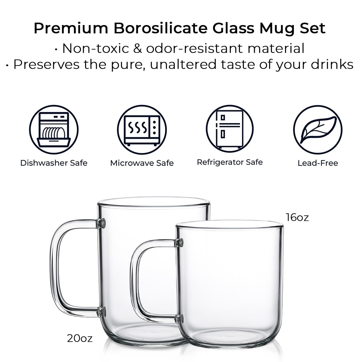 Regalo ideal Aquach, taza de vidrio 20 oz para momentos grandes