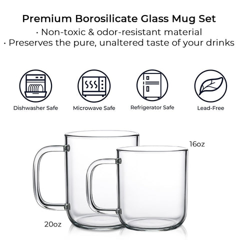 Regalo ideal Aquach, taza de vidrio 20 oz para momentos grandes
