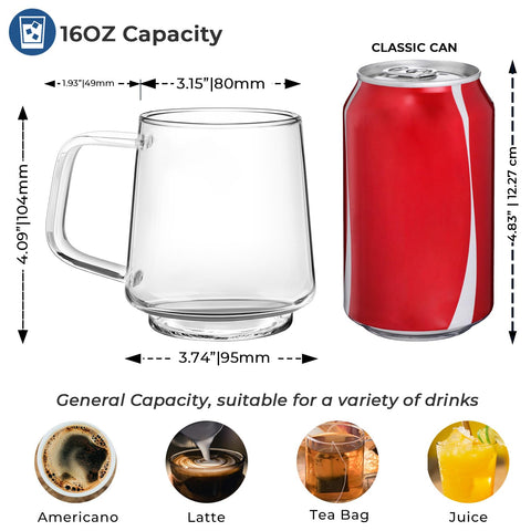 Taza Aquach transparente y elegante añade sofisticación al momento de beber.