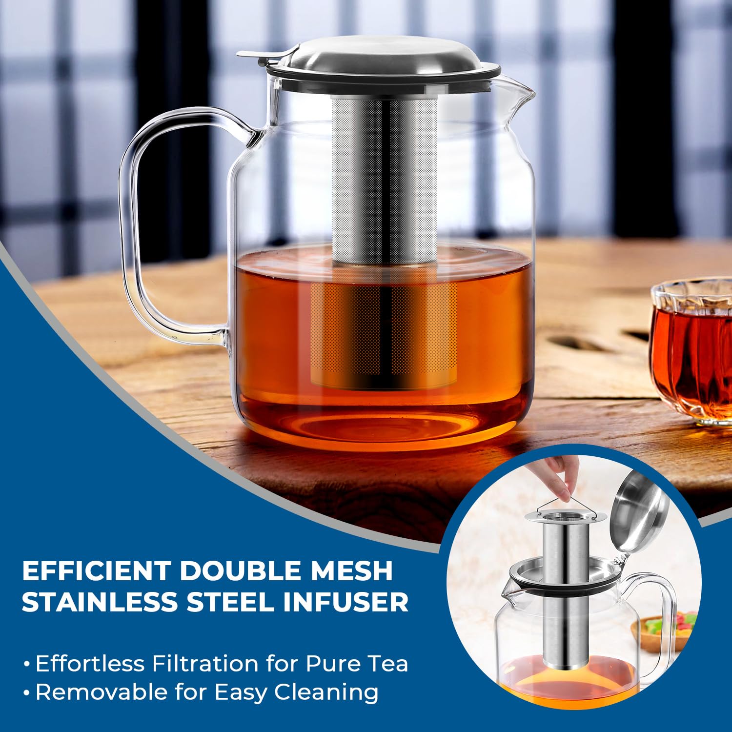 Aquach tetera 85oz ideal para porciones grandes de té en reuniones