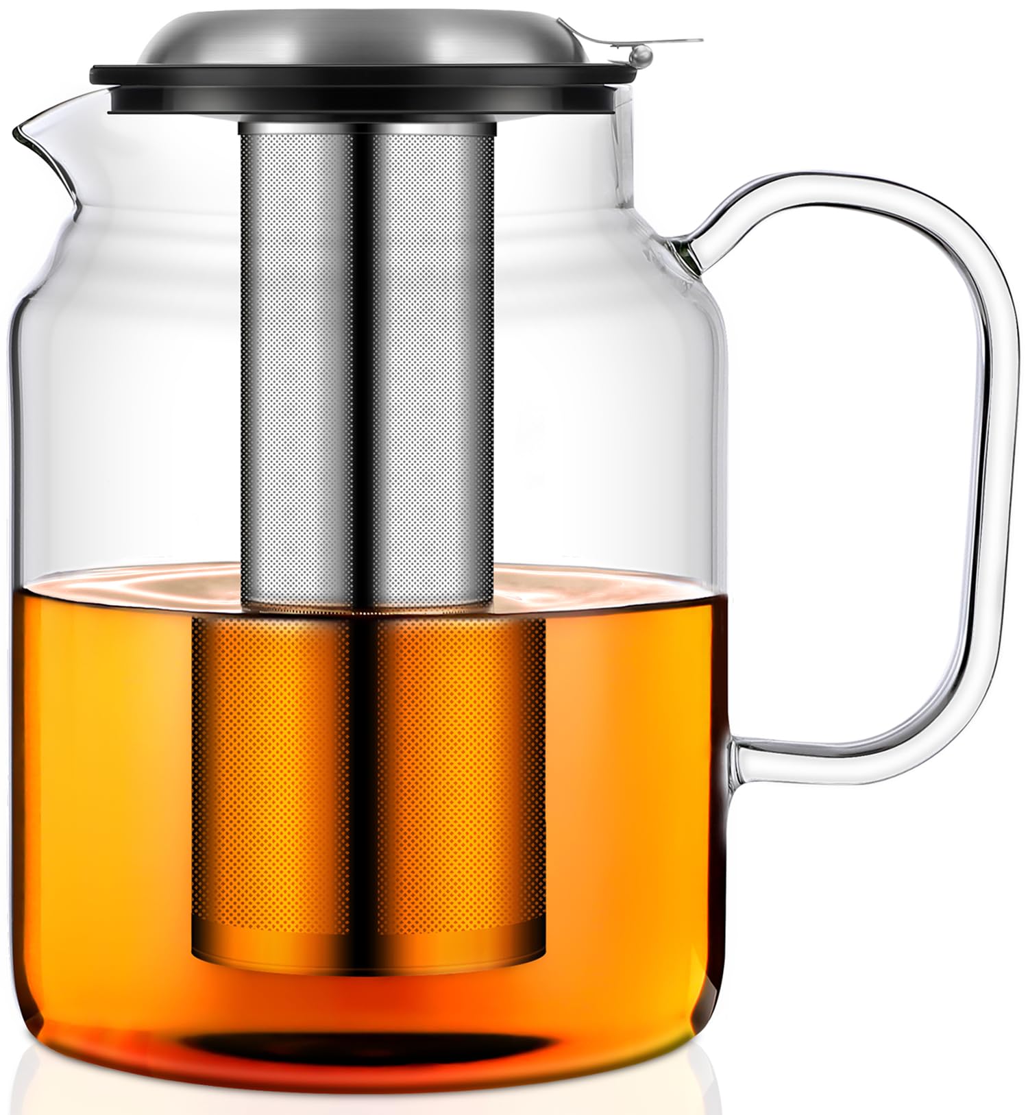 Aquach tetera de vidrio 85oz con infusor removible para grupos