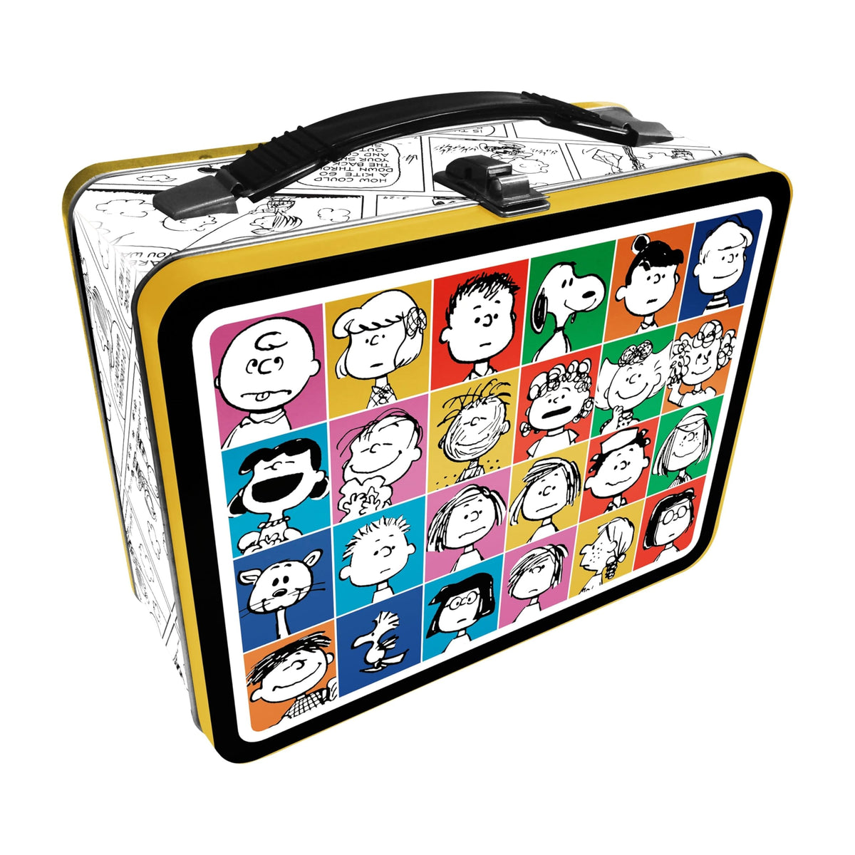 AQUARIUS Peanuts 75.º caja retro con relieve frontal, ideal para exhibir coleccionables.