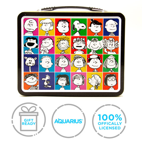 AQUARIUS Peanuts 75.º, lata con asa plástico para transporte y almacenamiento.