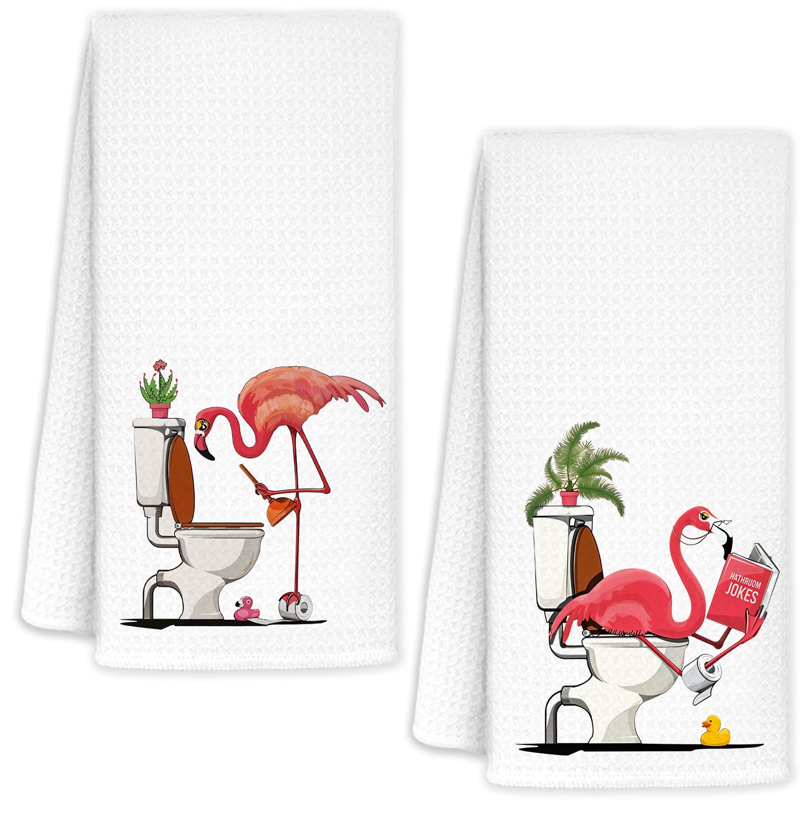 AQYIP toalla de mano flamingo rosa, ideal para secar manos con estilo.