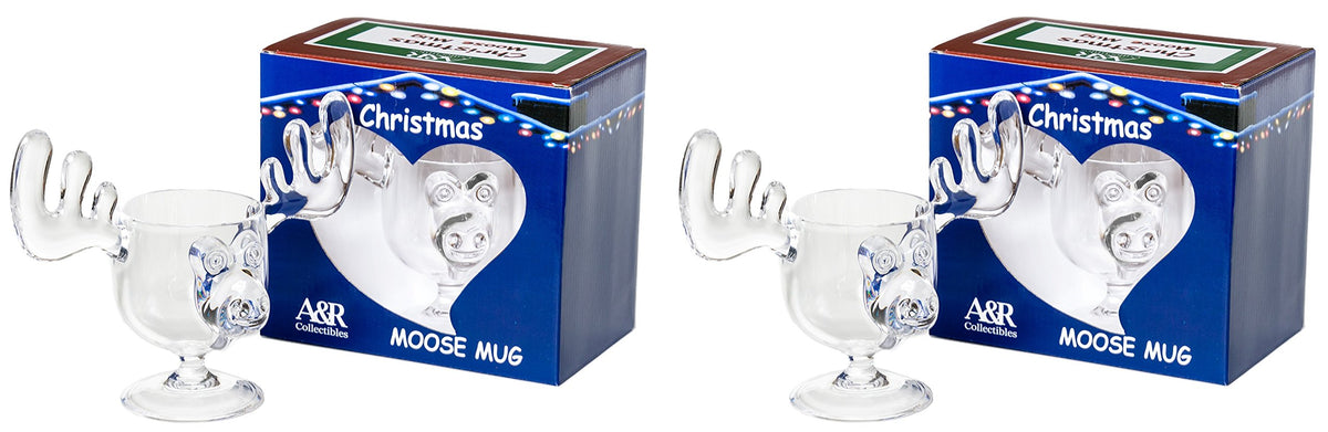 A&amp;R Collectibles tazas alce eggnog, vista superior, ligeras y seguras para bebidas.