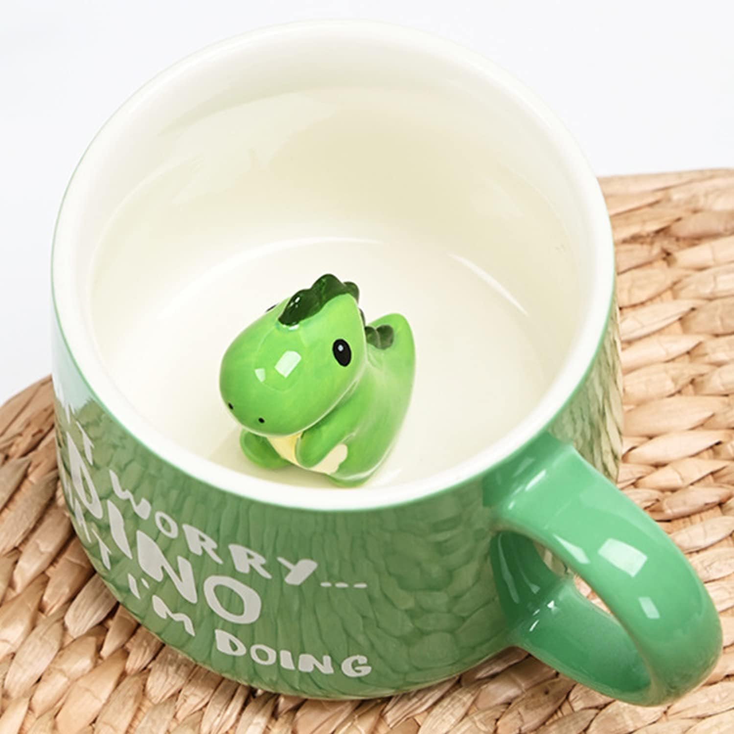 Taza Arawat dinosaurio adentro para cafe matutino