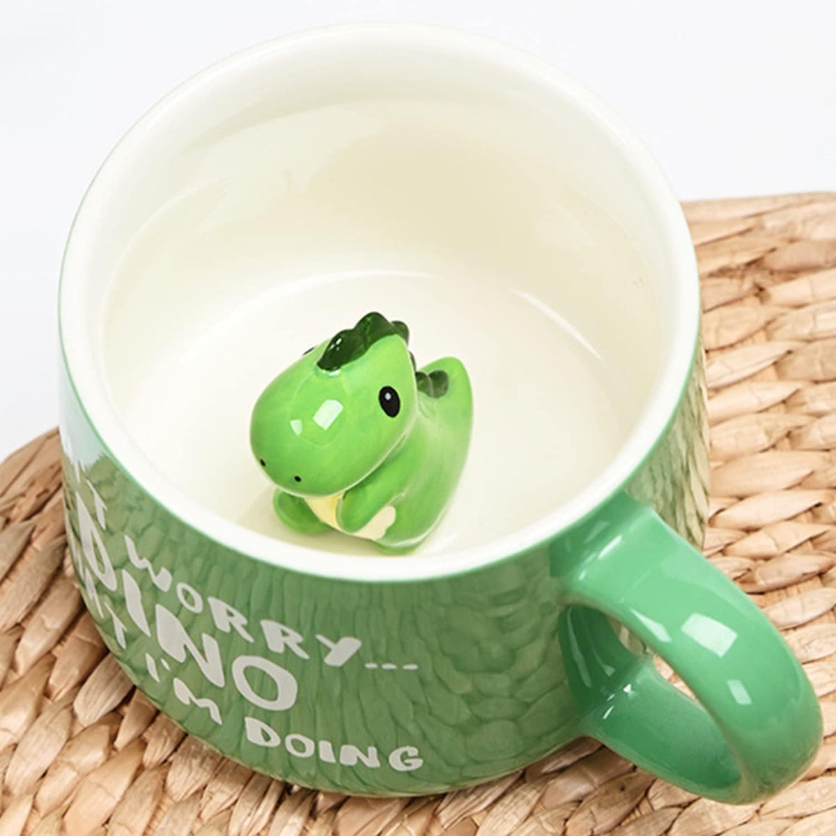Taza Arawat dinosaurio adentro para cafe matutino