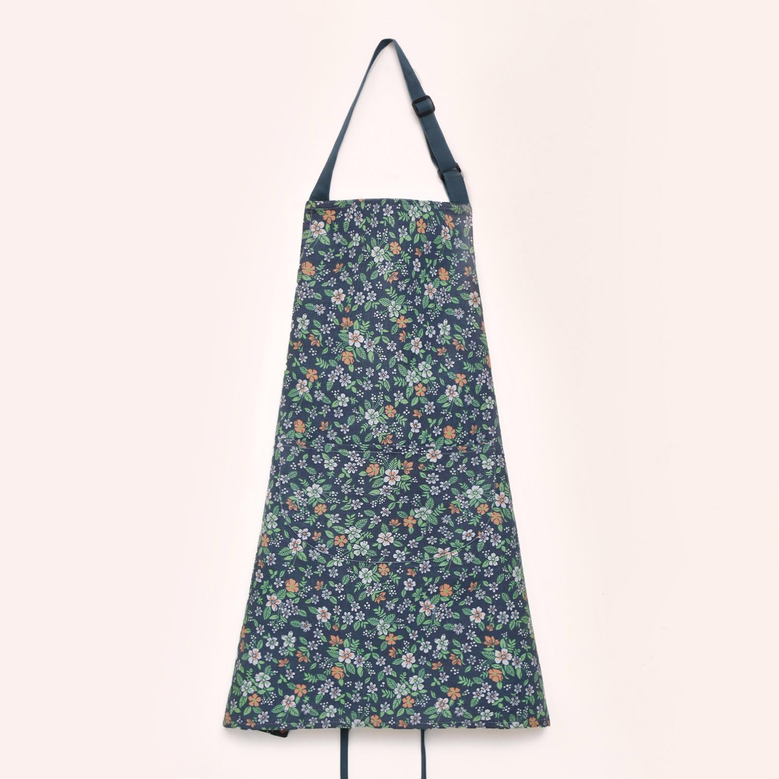 Delantal floral ARBINSON lavable a máquina para uso diario.