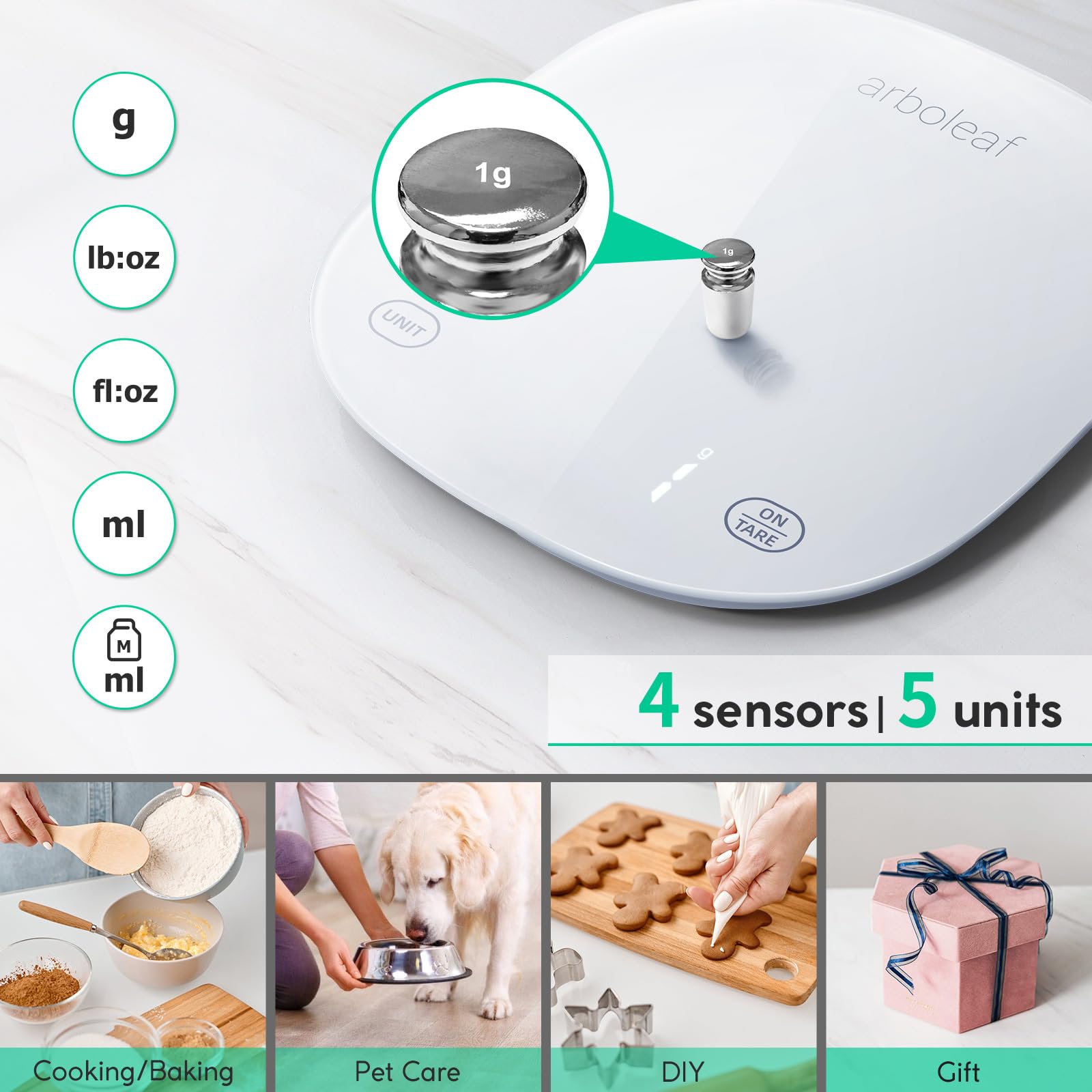 Arboleaf diseño LED grande para lecturas rápidas en la cocina
