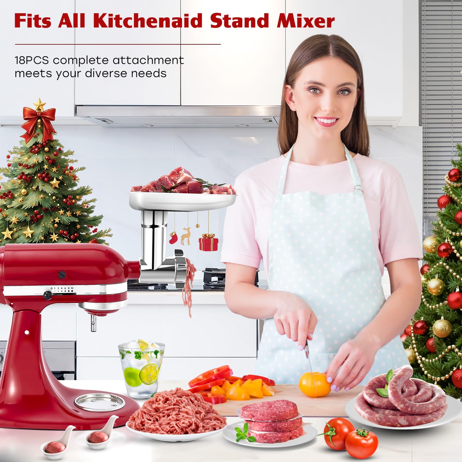 Arcbt molinillo para KitchenAid: dientes 2 y 4 para molienda eficiente