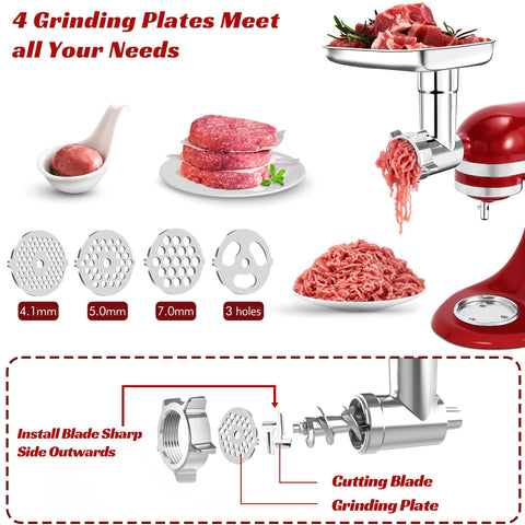 Arcbt molinillo para KitchenAid: placas de molienda grueso para texturas ricas