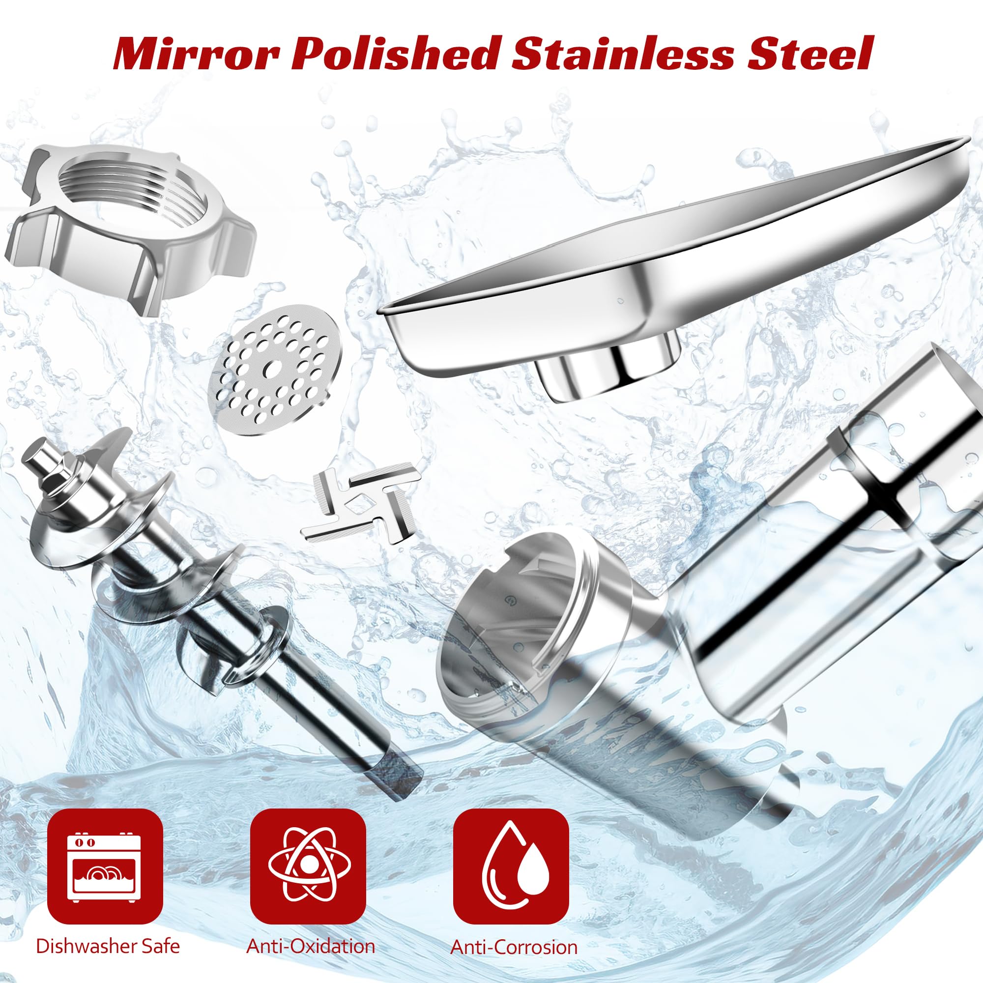 Arcbt molinillo para KitchenAid: tubos de embutido sin costura para salchichas perfectas