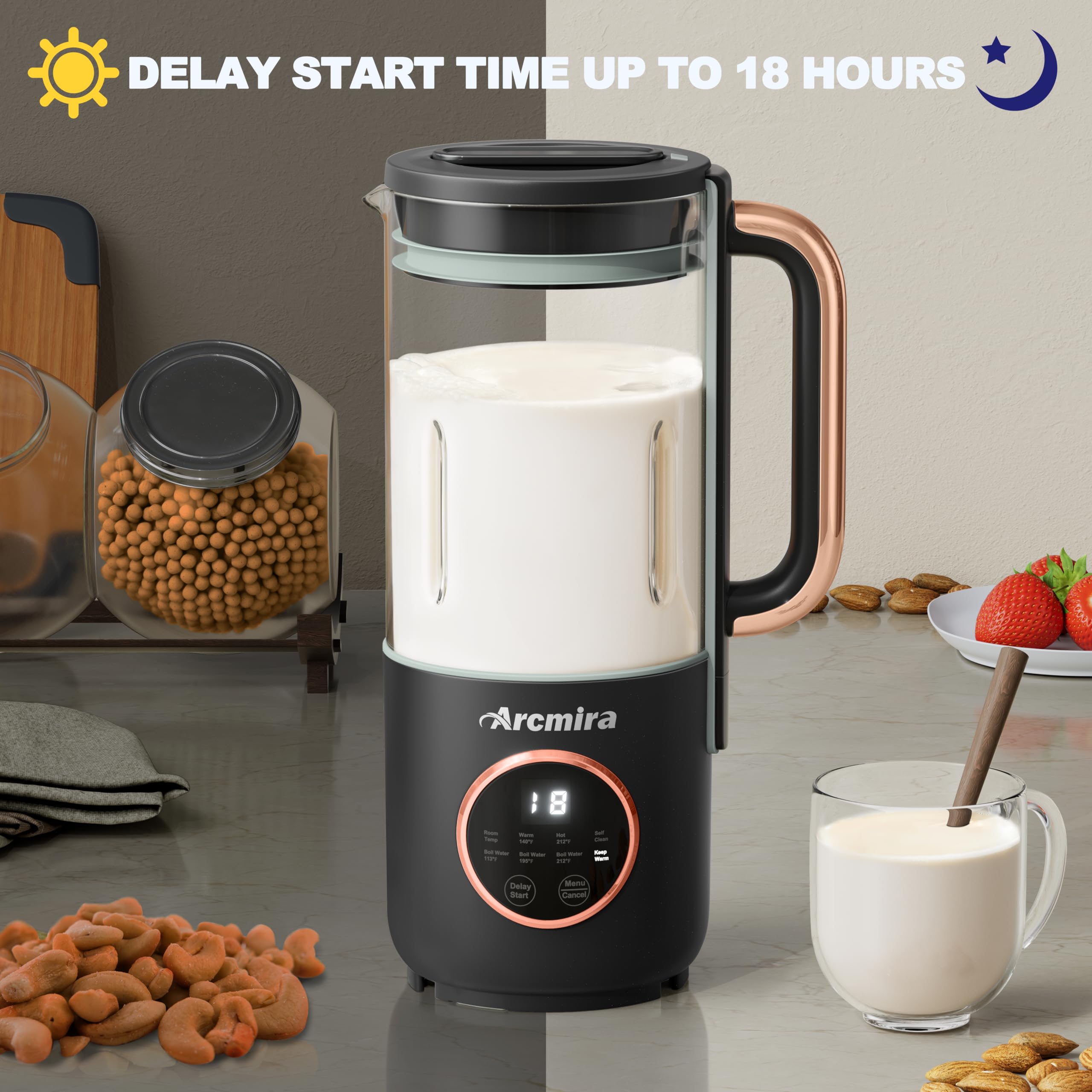 Arcmira mantiene caliente hasta 6 h para bebidas listas cuando quieras.