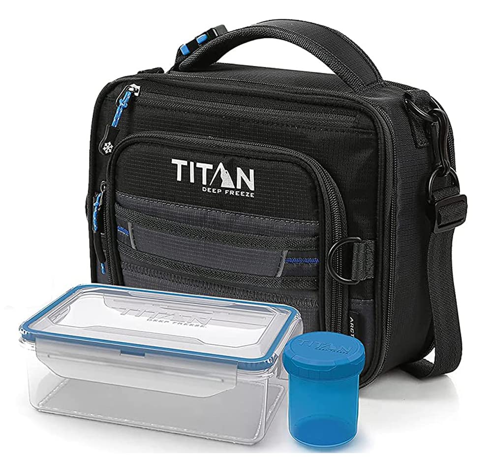 Arctic Zone Titan Deep Freeze, bolsa de almuerzo negra mantiene la comida fría.
