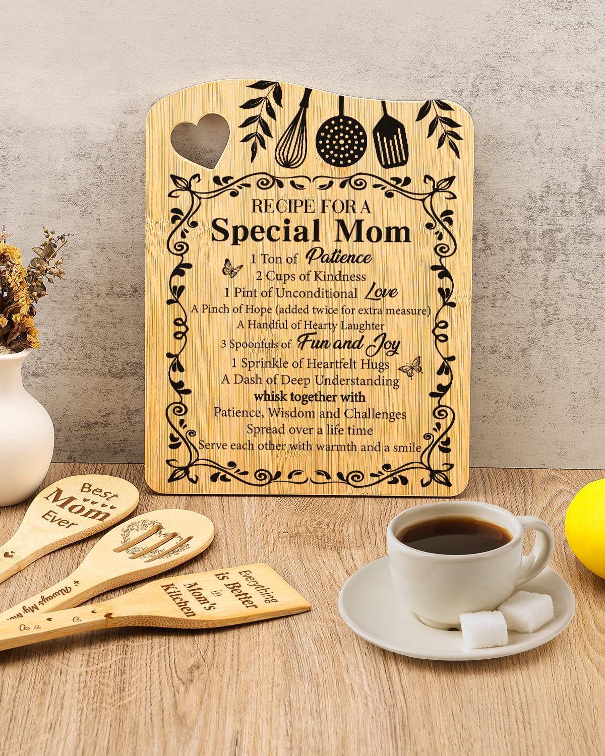 Aremdys diseño receta para mamá en bambú, regalo sentimental y práctico.