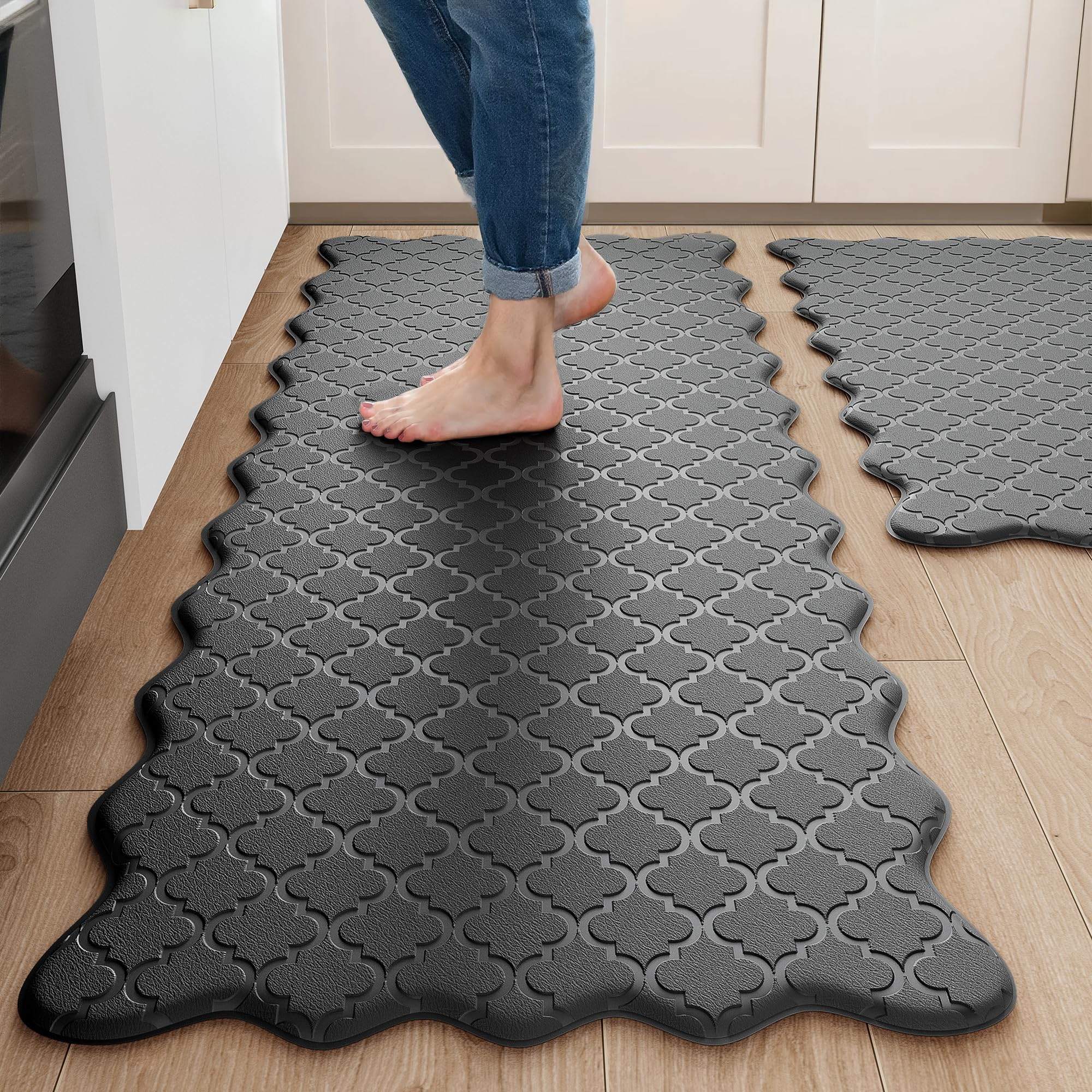 Arenarug Alfombra Cocina Ondulada: bordes ondulados para estilo y confort.