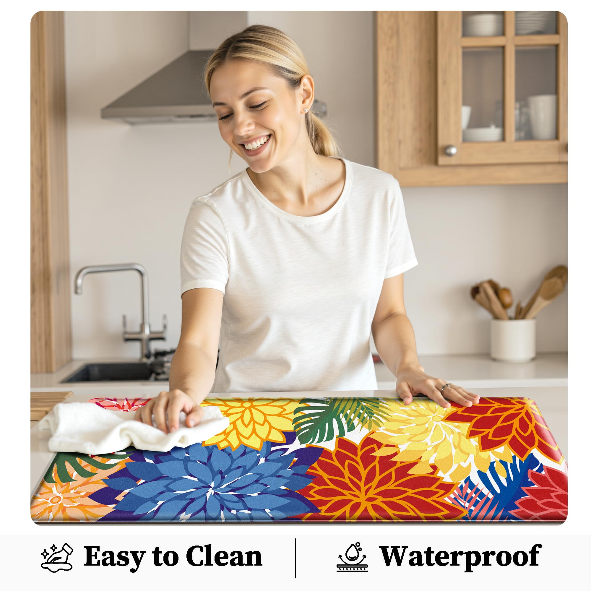 Arenarug alfombra impermeable de cocina, fácil de limpiar con paño