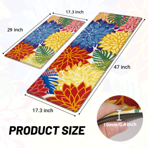 Arenarug alfombra cocina patrones florales audaces: añade belleza y confort