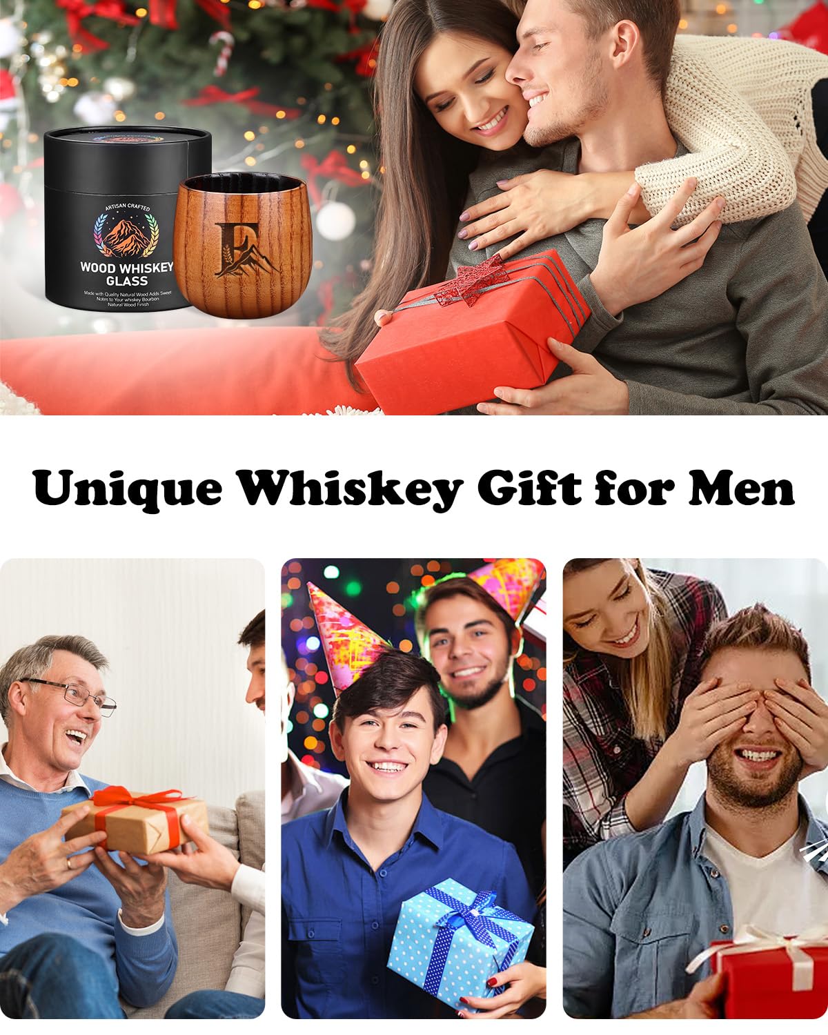 Vaso Argefkeen whisky de madera, fácil de limpiar a mano.