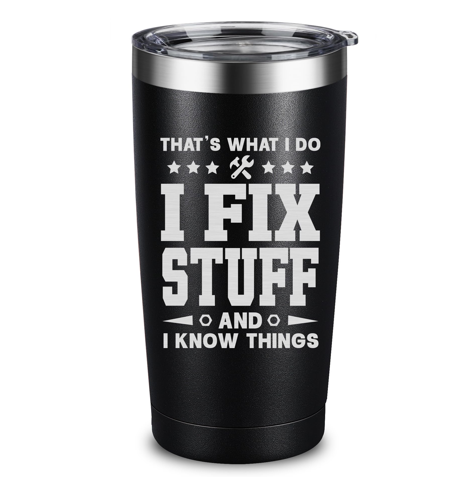 ARIABLE tumbler 20oz grabado negro, ideal para bebidas a lo largo del día.