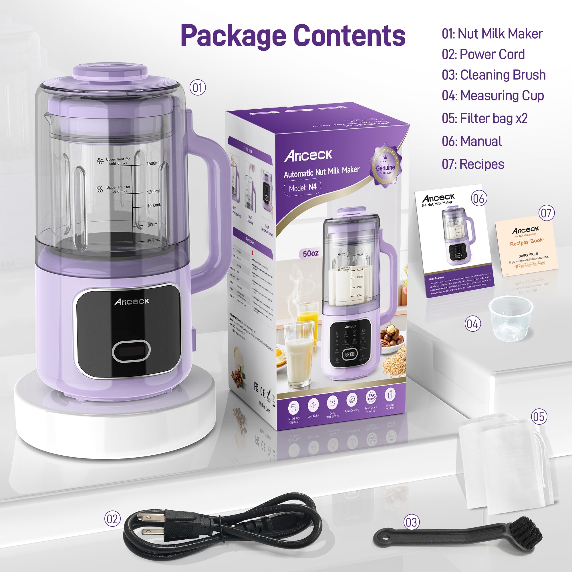 Ariceck N4, interfaz de preajustes fácil para personalizar bebidas.