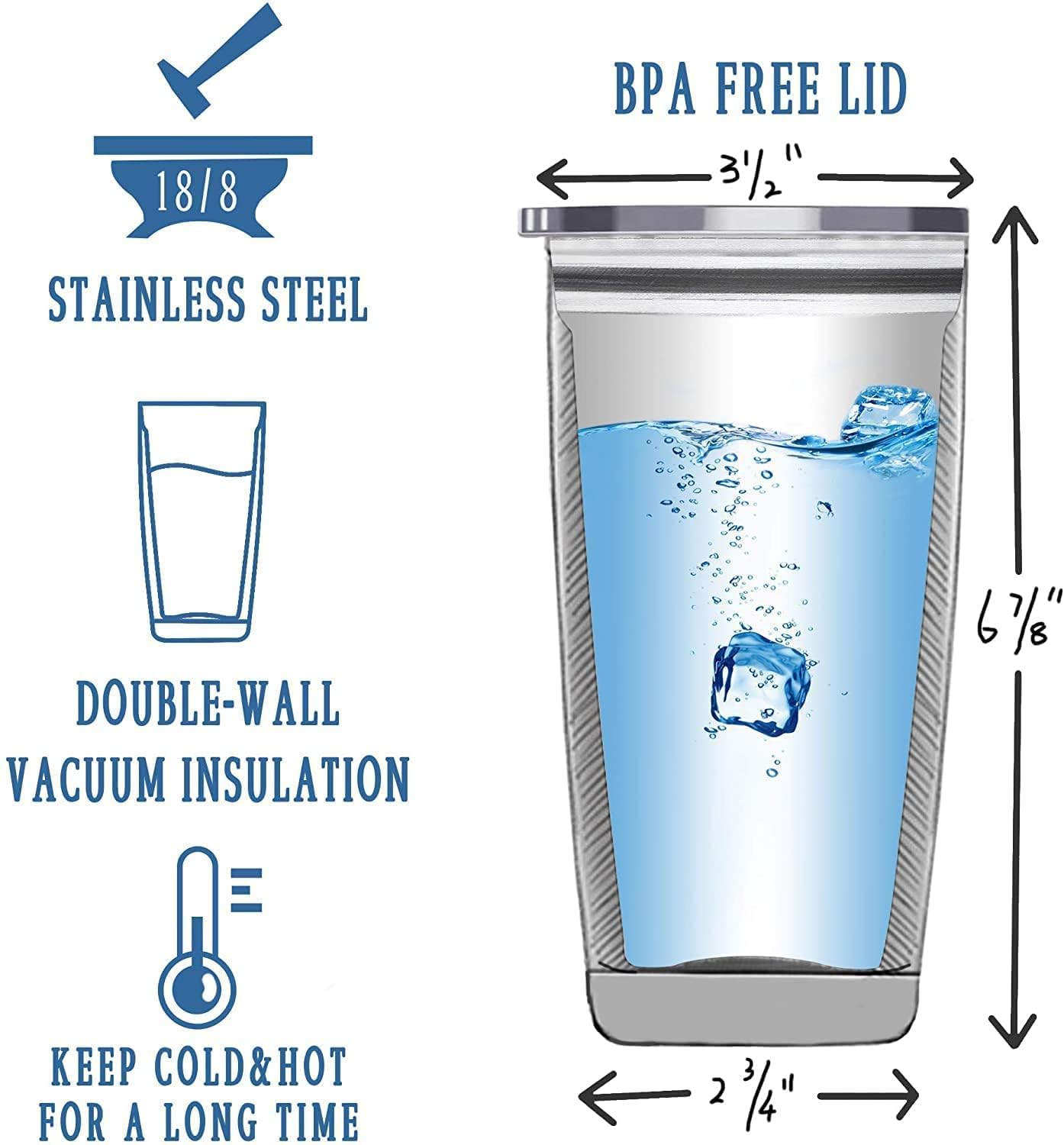ARIABLE vaso grabado para escritor, mantiene bebidas calientes y frías por horas.