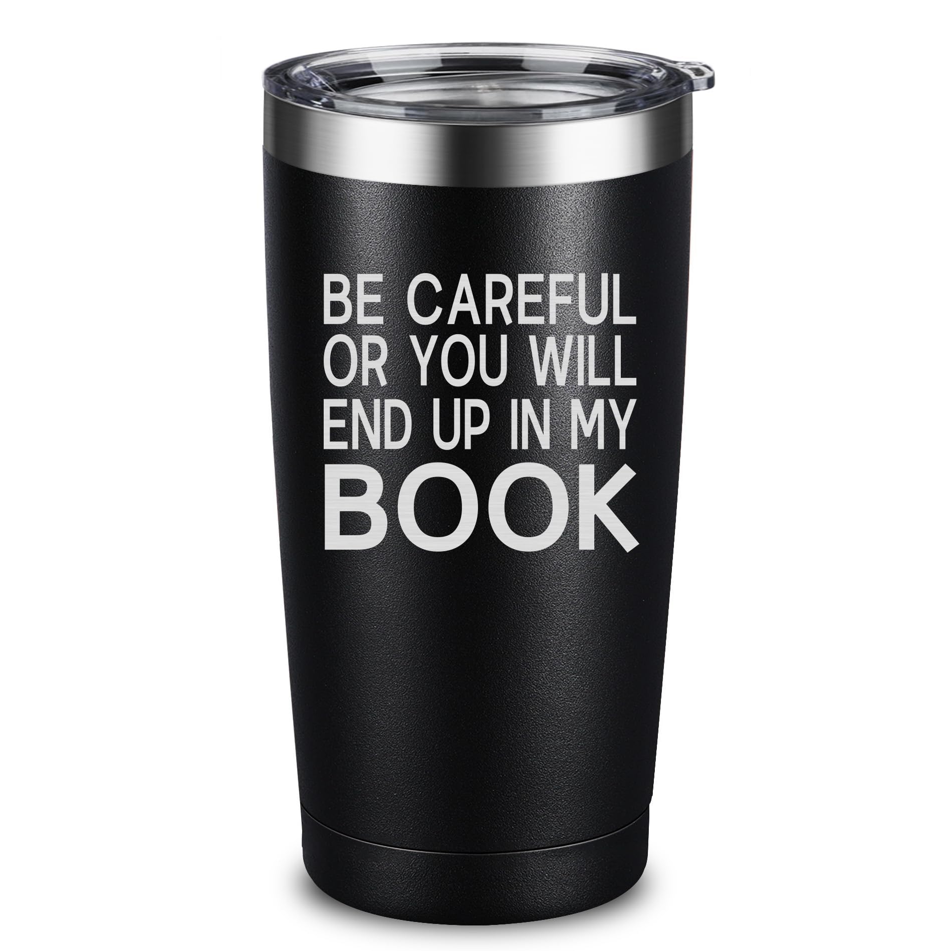 ARIABLE vaso para escritores grabado 20 onzas negro, regalo de agradecimiento elegante.