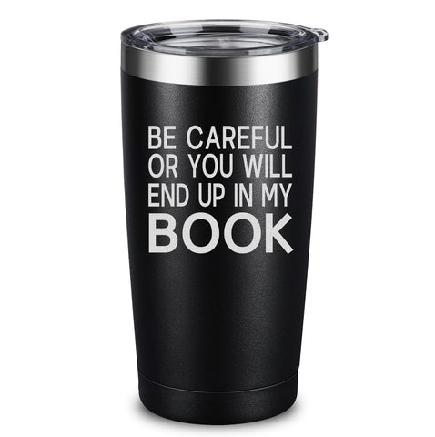 ARIABLE vaso para escritores grabado 20 onzas negro, regalo de agradecimiento elegante.