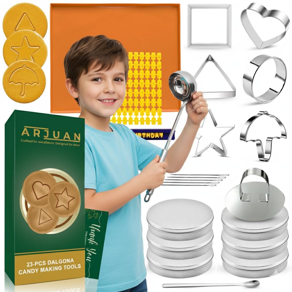 ARJUAN kit-dalgona-regalo-tapas: regalo creativo para fiestas y cumpleaños.