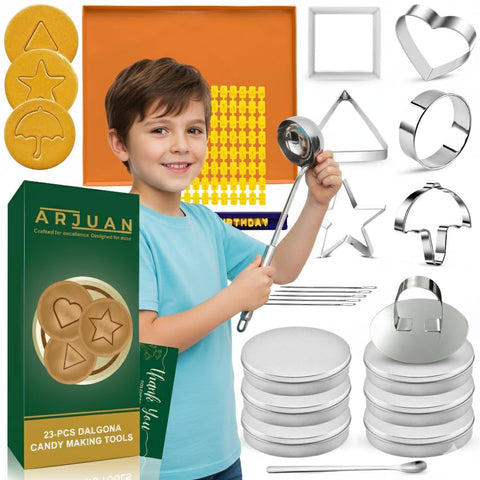 ARJUAN kit-dalgona-regalo-tapas: regalo creativo para fiestas y cumpleaños.