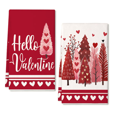 Toallas ARKENY de cocina con corazón rojo para secar platos.
