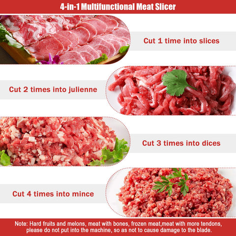 ARLUMA Cortadora de Carne, uso versátil para cortar, trocear y picar.