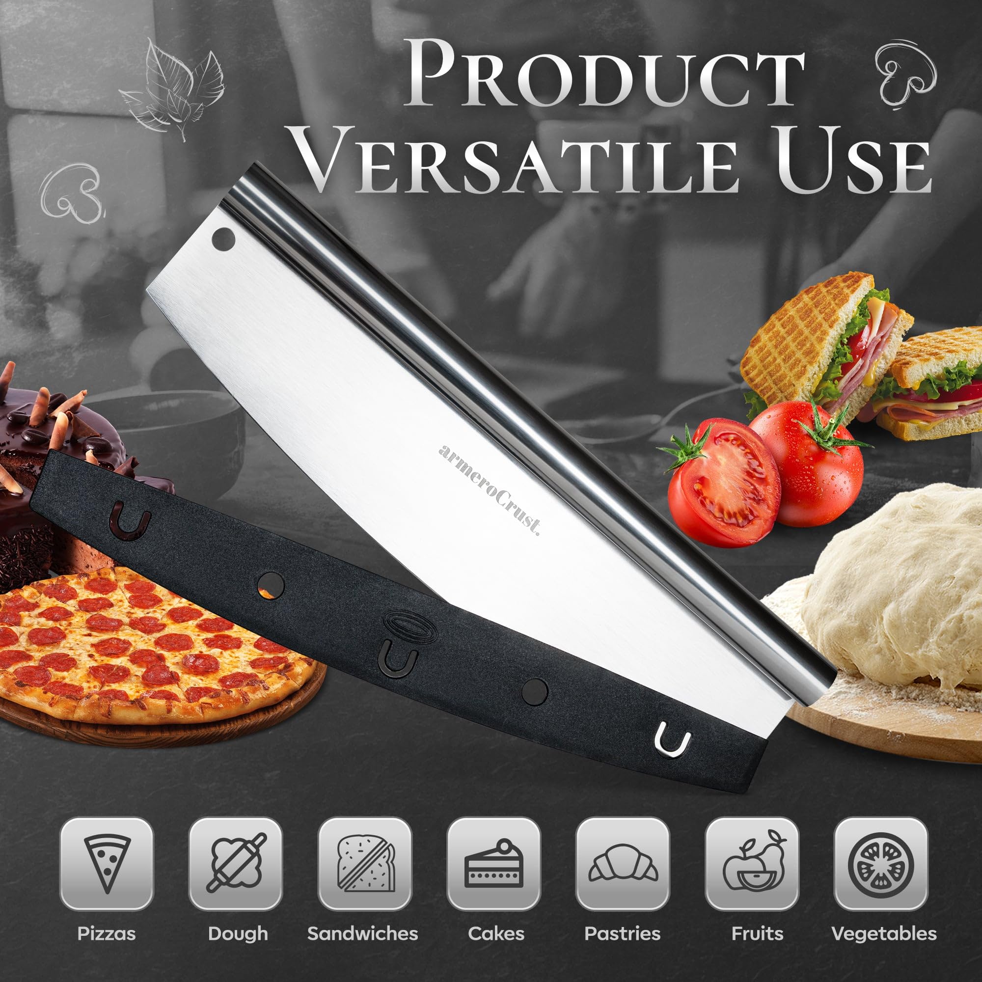 Corte preciso con cortador basculante armeroCrust para pizzas