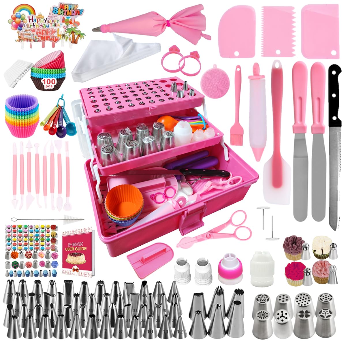 ARNISION kit de decoracion 359 piezas para hornear y decorar pasteles