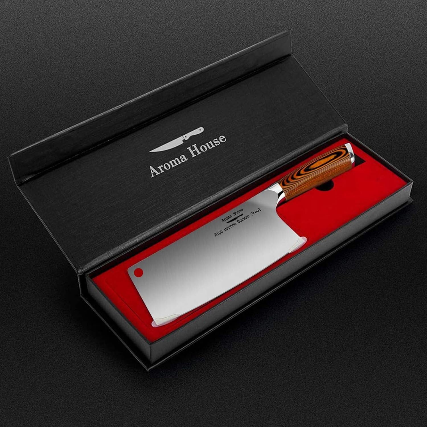 Aroma House Cuchillo picador regalo en caja elegante para cocineros.