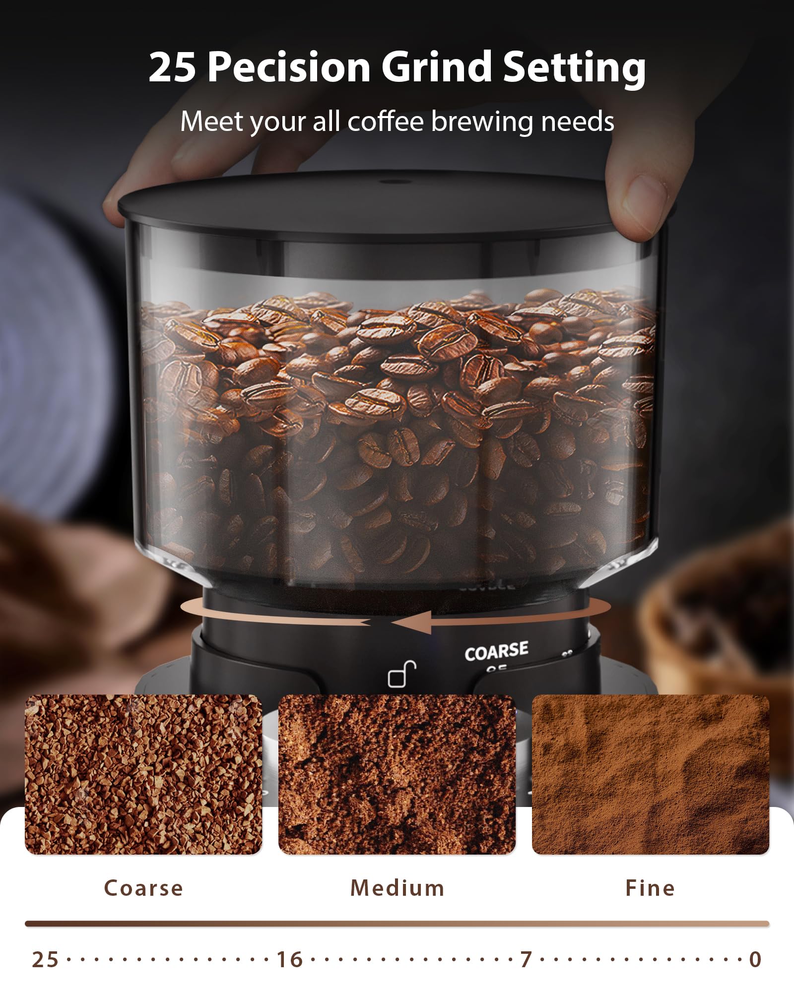 Ajuste de 25 configuraciones y temporizador Aromaster para prensa