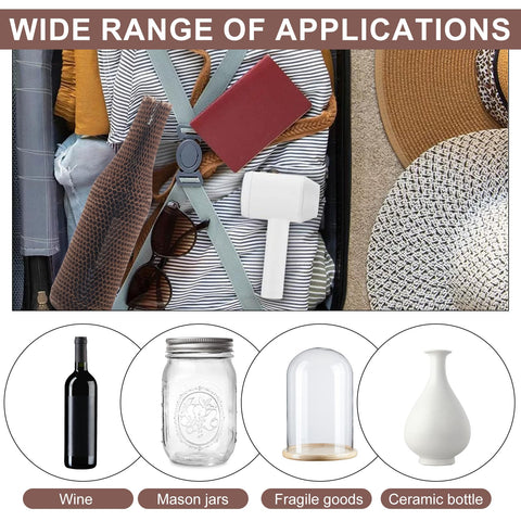 Almacenamiento fácil de bolsas protectoras para vino en casa.