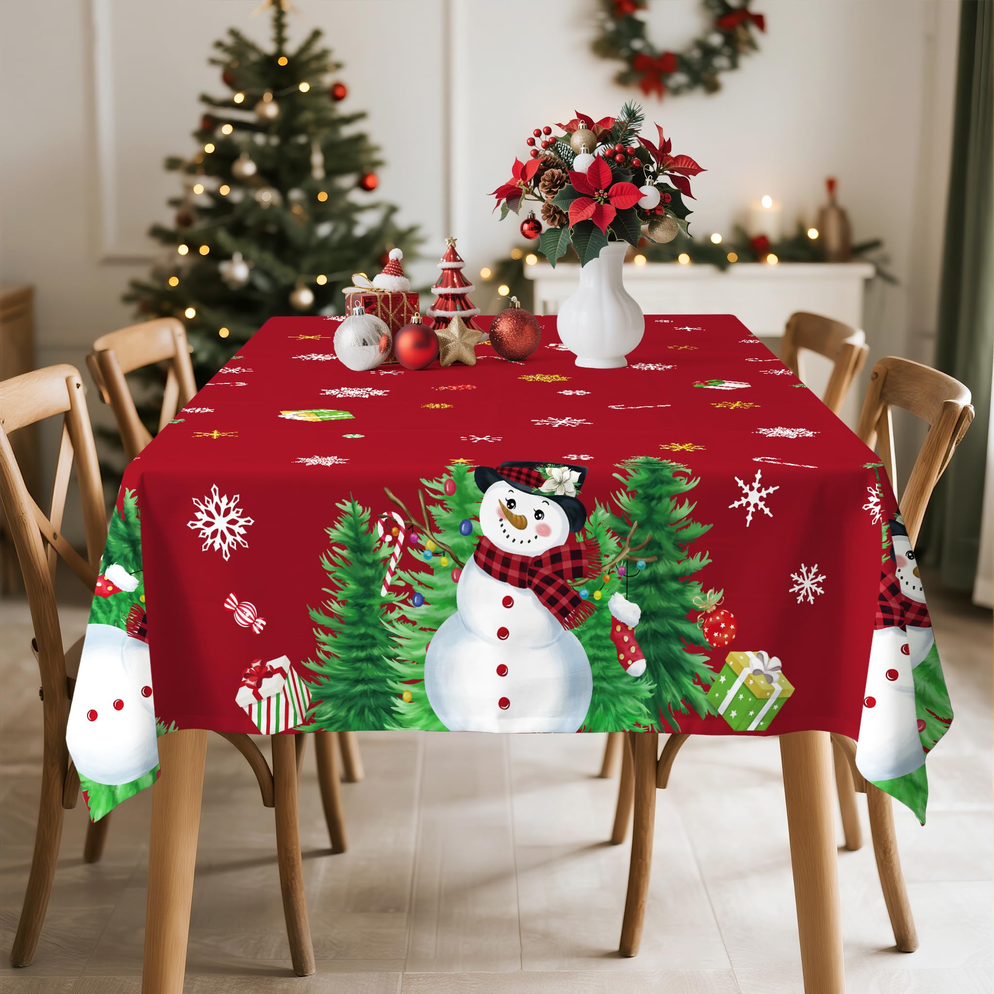 Mantel rectangular Arquiel de 60x120, aspecto navideño listo para uso