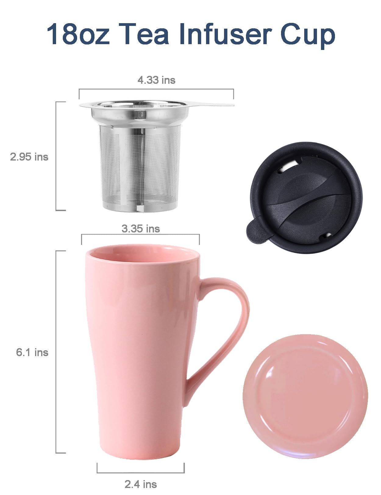 ARRADEN Infusor integrado, filtración fácil de hojas sueltas.