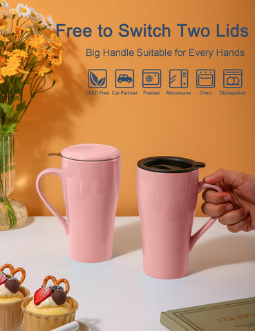 ARRADEN Tapa cerámica para taza de té, sirve como platillo seguro.