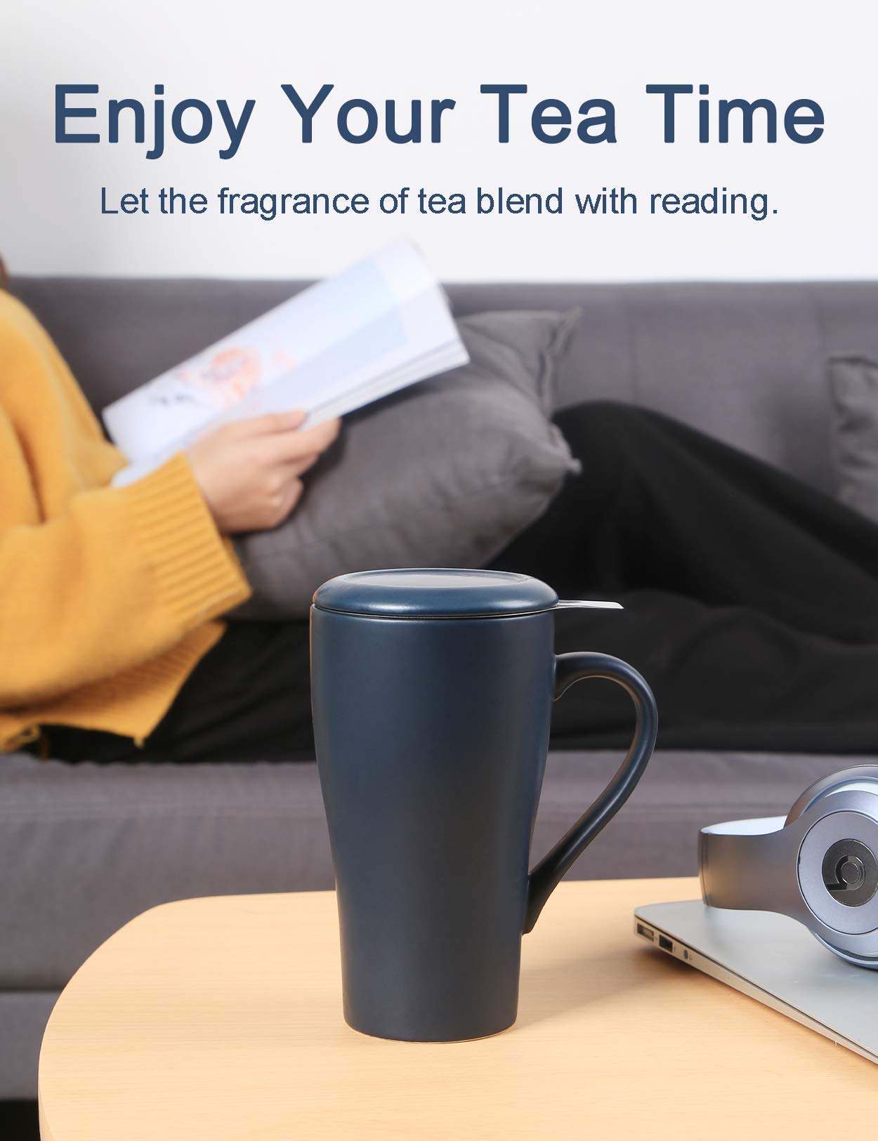 ARRADEN tapa ceramica que funciona como platillo para la taza de té.